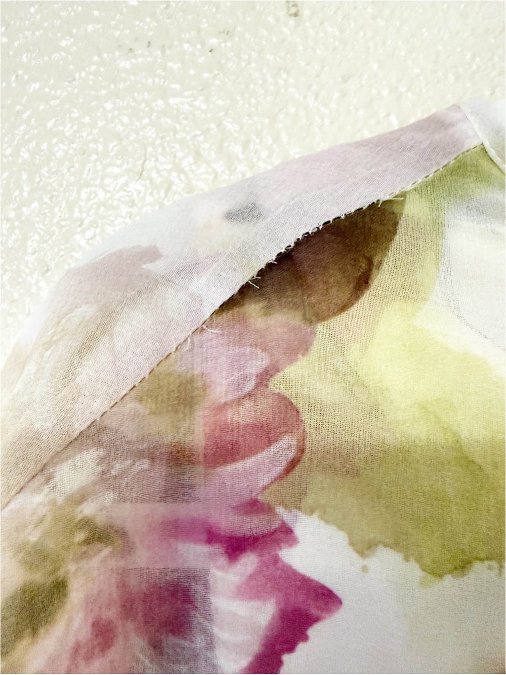 Teri Jon by Rickie Freeman Floral Chiffon Ruffle Capelet Gown Cream Green Pink - Picture 14 of 14
